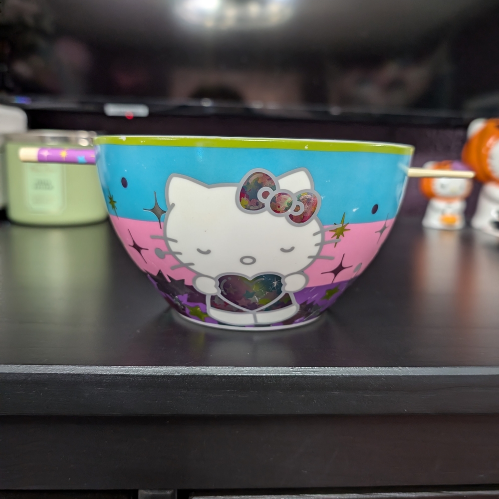 Bioworld Pink and Purple Hello Kitty Bowl